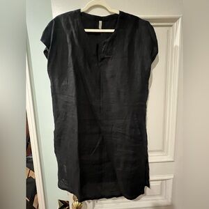 Chic Black Linen Coverup